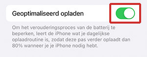 iPhone optimiertes Laden