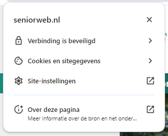 Site-Info Symbol auf PC