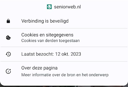 Site-Info Symbol auf Android