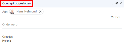 Entwurf in Gmail