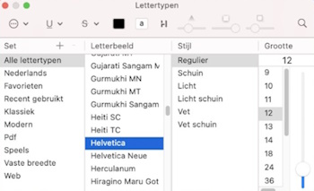 Textgestaltung in Notizen