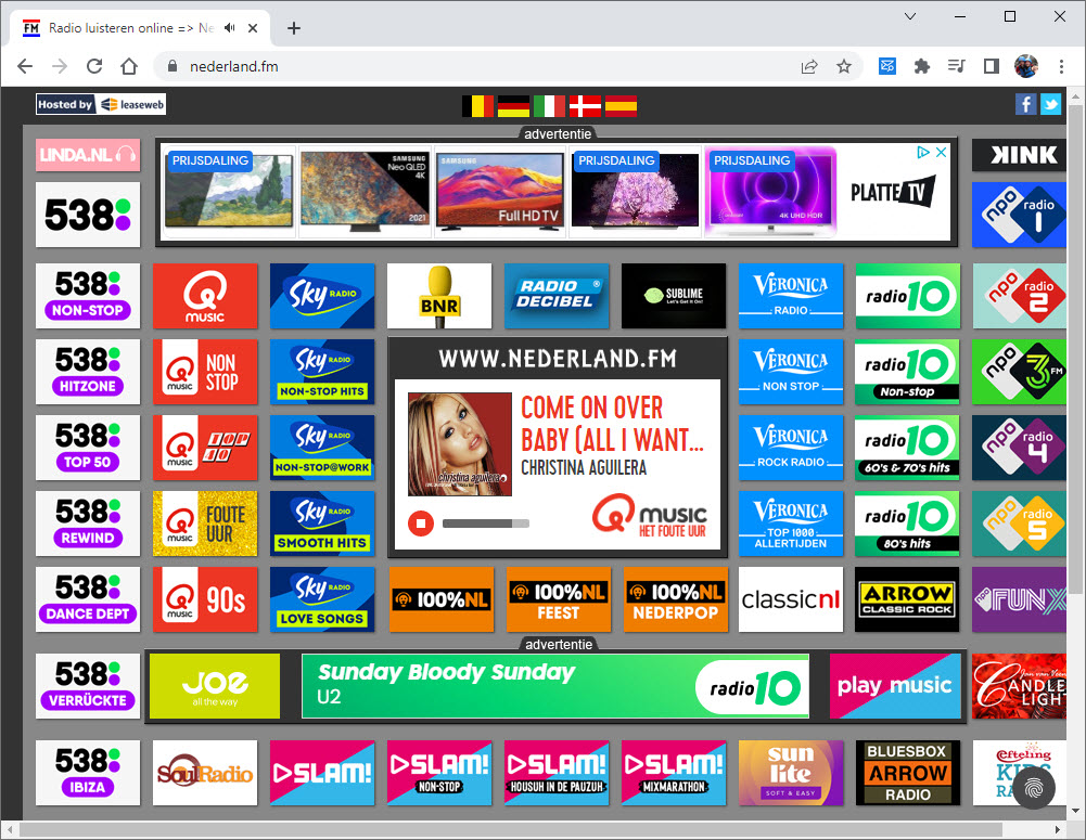 Internetradio Webseite