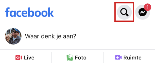 Suchsymbol in der Facebook-App