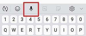 Mikrofon-Symbol auf Android-Tastatur