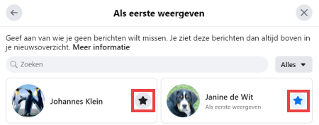 Schalter Favoriten ein- oder ausschalten