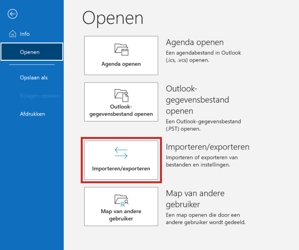 E-Mails exportieren in Outlook