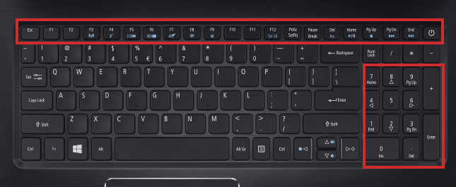 Laptop-Tastatur Beispiel