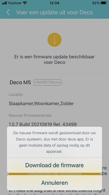 Update installieren auf Router